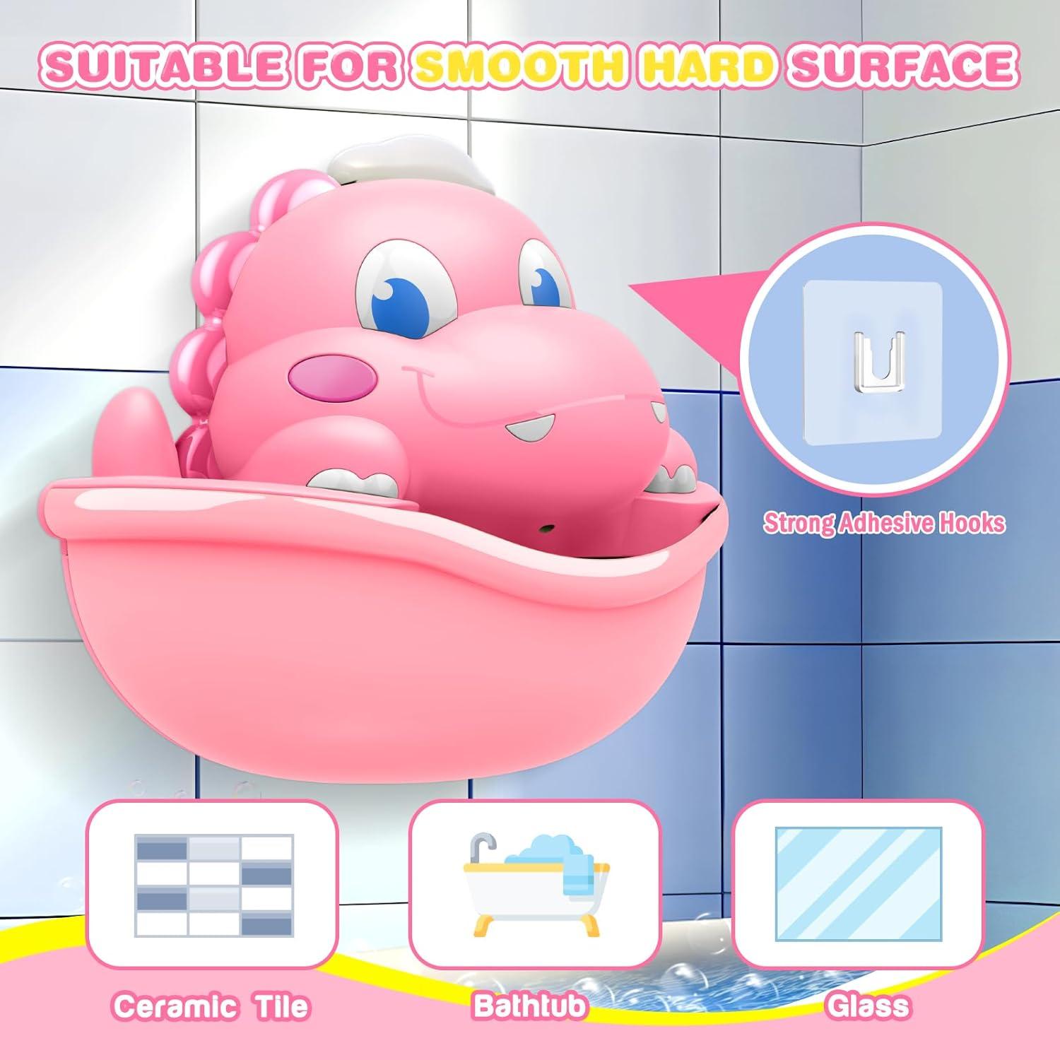 Juguete de baño Puidapo dinosaurio con máquina de burbujas