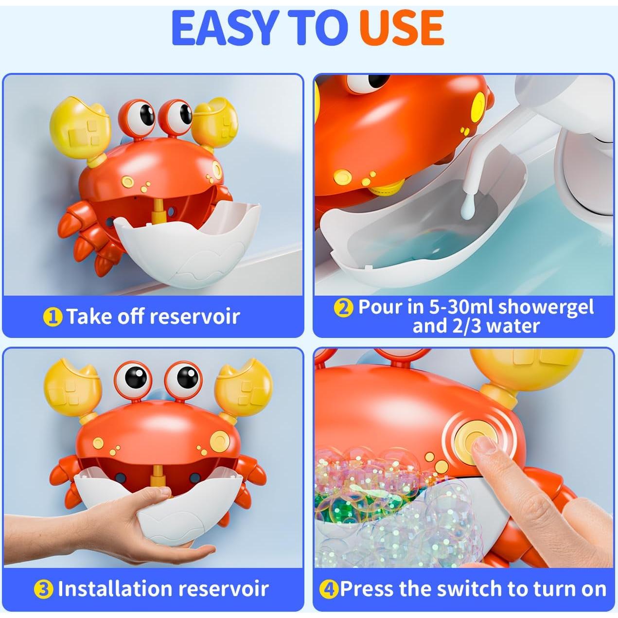 Máquina de Burbujas de Baño Cangrejo SEPHIX con Música