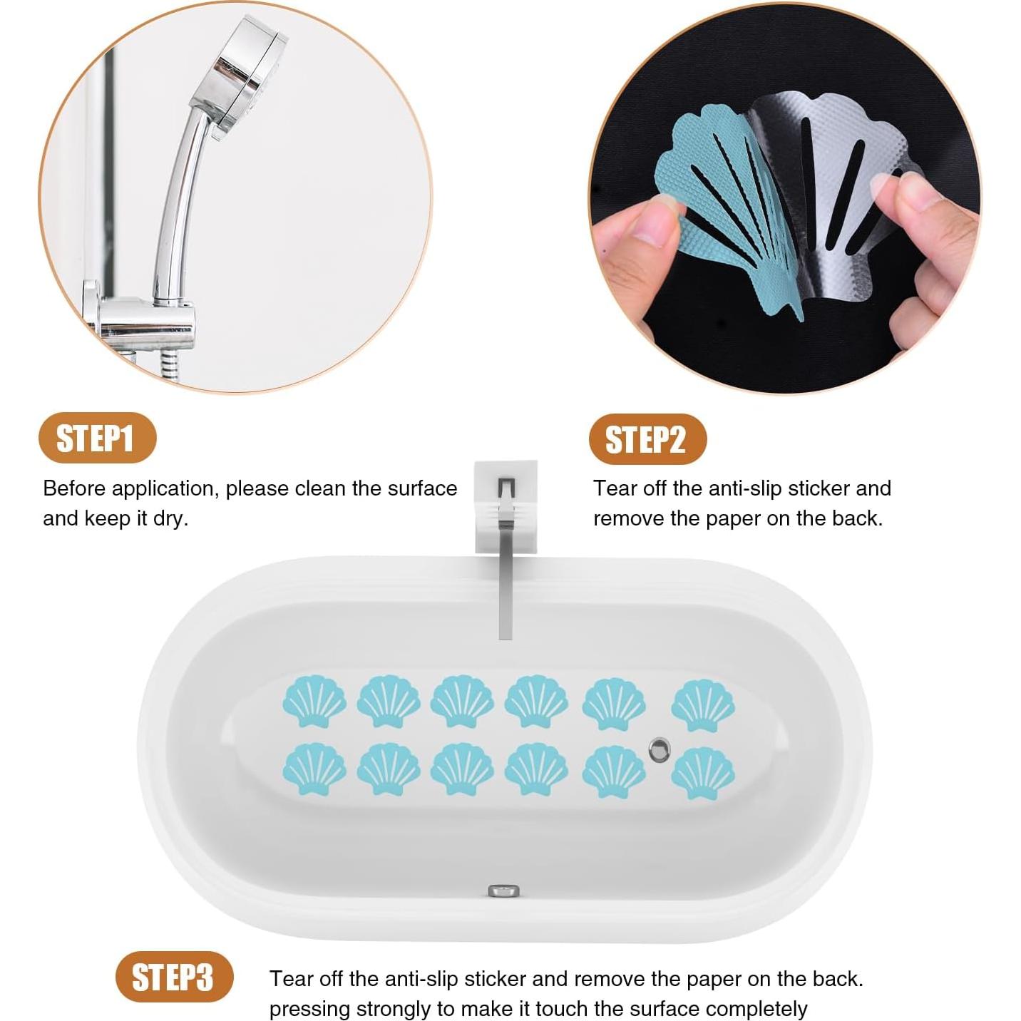 Pegatinas Antideslizantes Secopad para Bañera - 12 Piezas