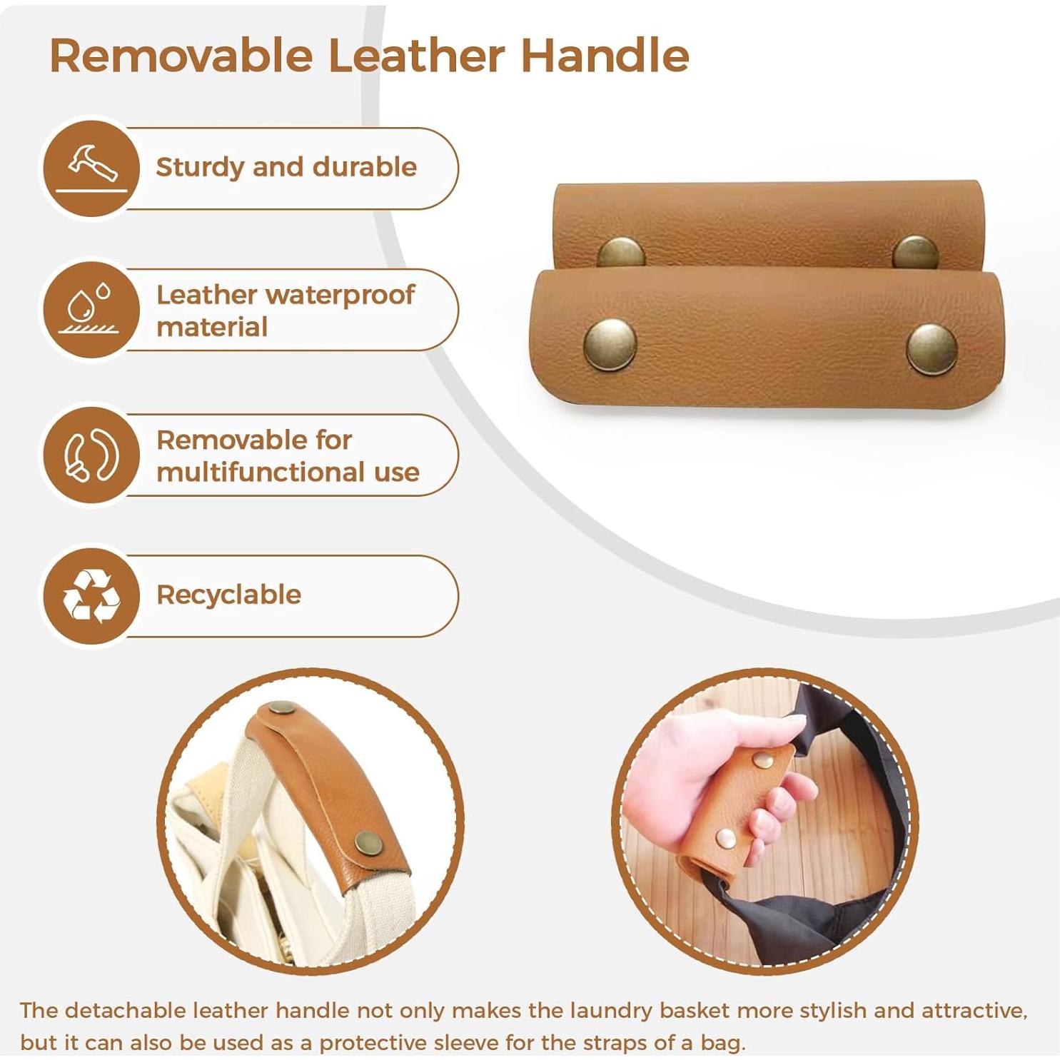 Cesta de Almacenamiento Grande danpinera 108L Algodón Gris