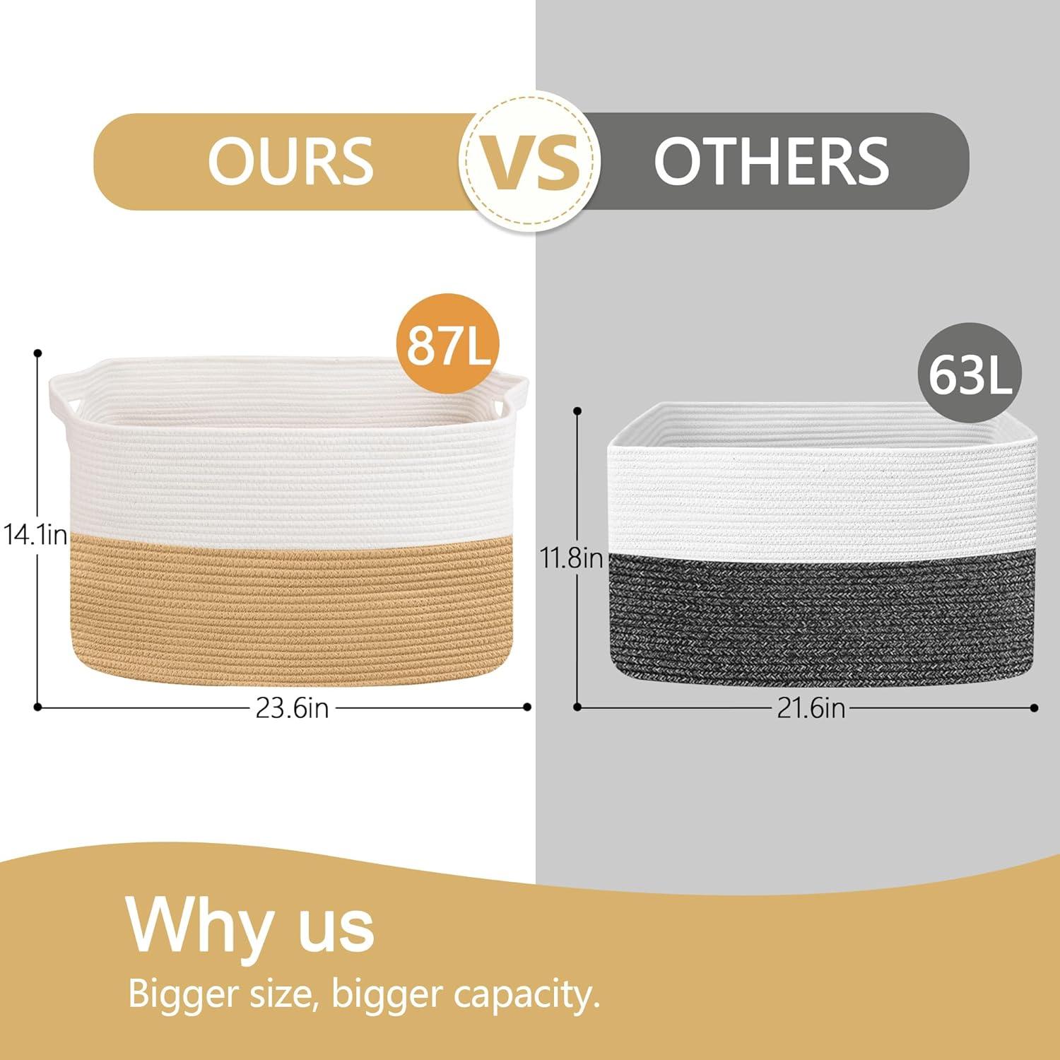 Cesta de Almacenamiento Rectangular MEGASKET 60x40x36 cm