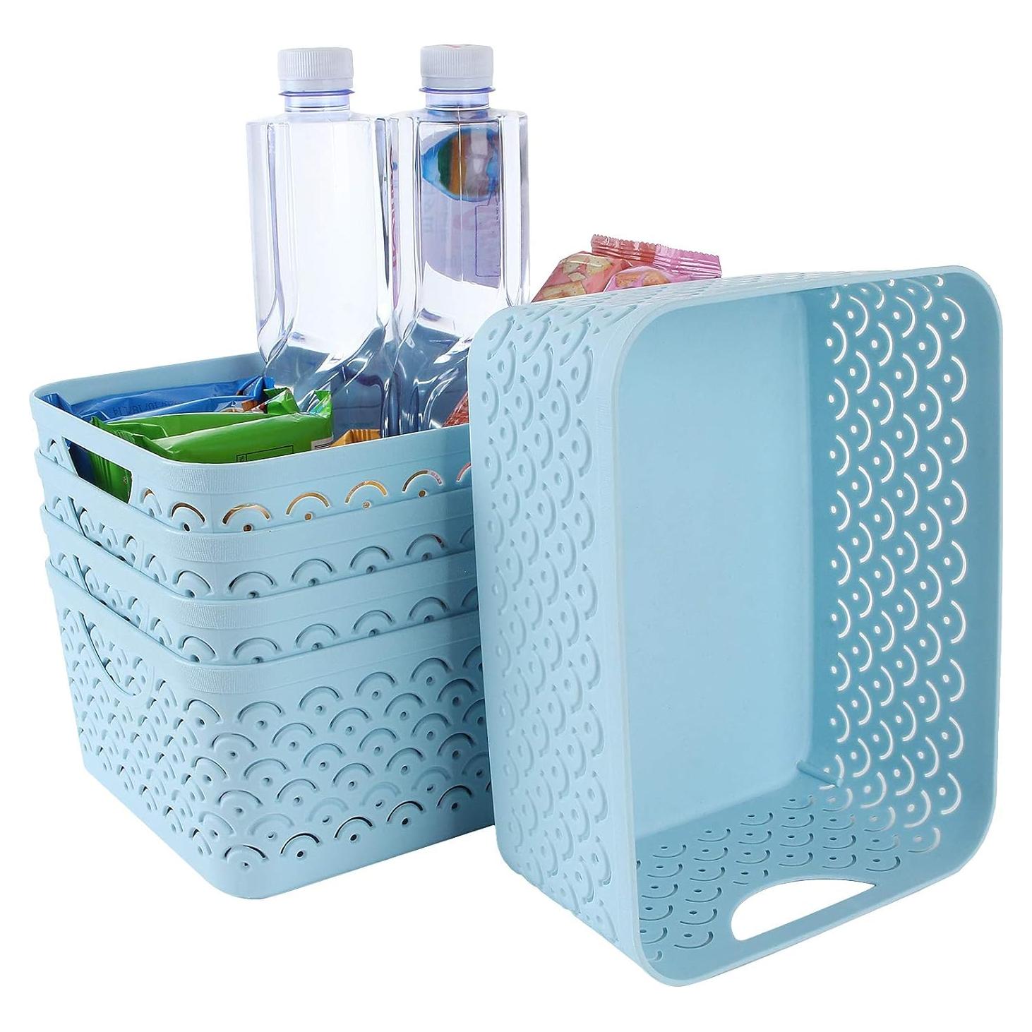 Cestas de Almacenamiento STARVAST 5 Piezas Plástico Azul 23.9x18cm