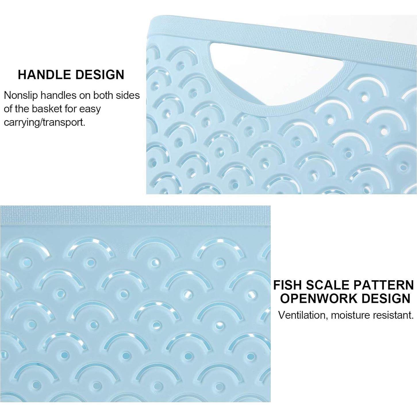 Cestas de Almacenamiento STARVAST 5 Piezas Plástico Azul 23.9x18cm