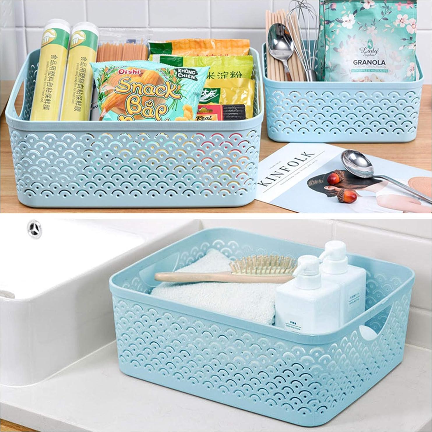 Cestas de Almacenamiento STARVAST 5 Piezas Plástico Azul 23.9x18cm