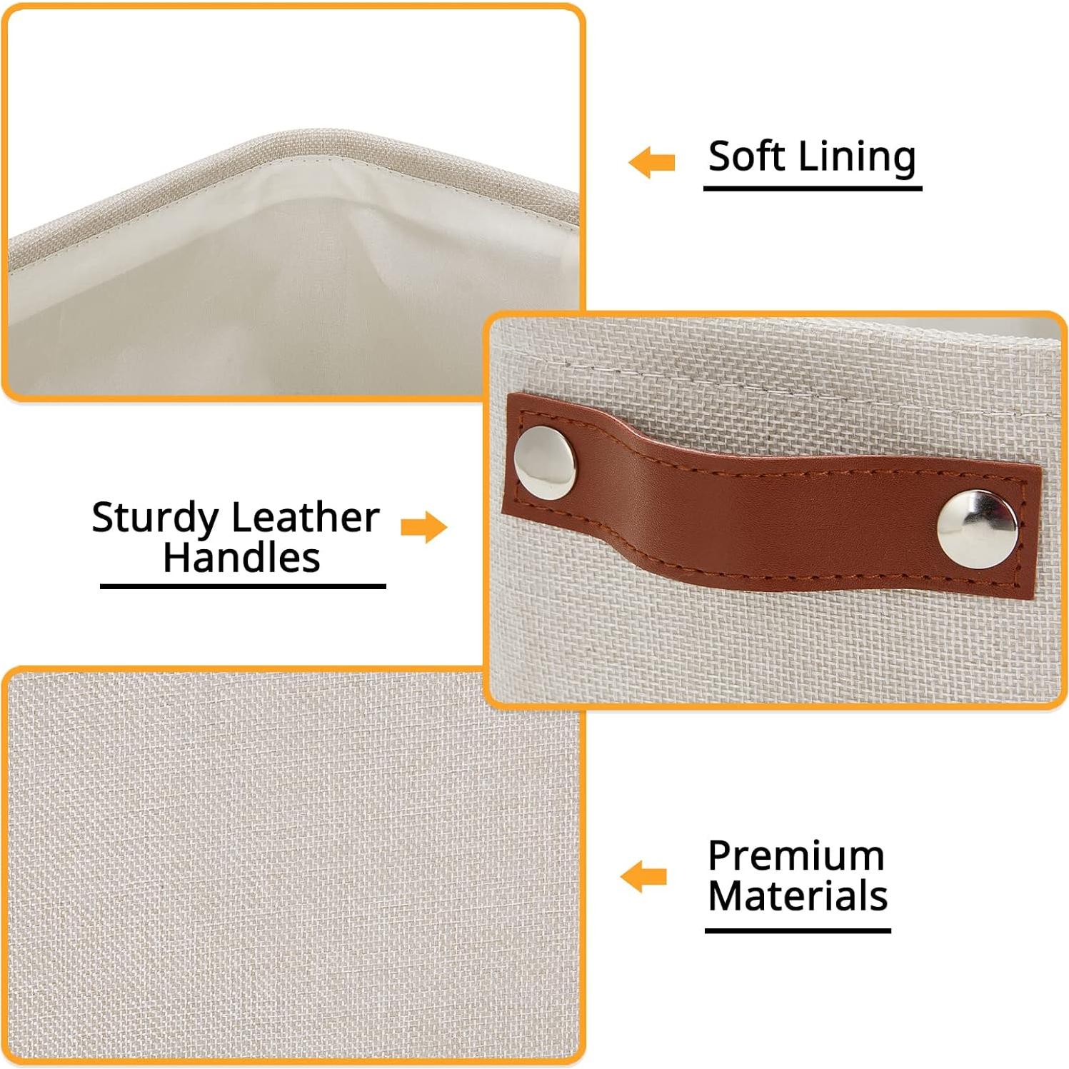 Cesta de Almacenamiento Estrecha DULLEMELO Beige 38x15x14cm