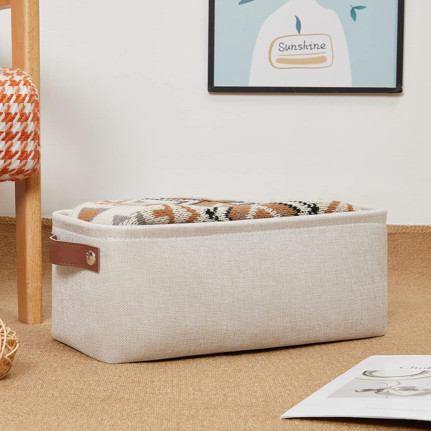 Cesta de Almacenamiento Estrecha DULLEMELO Beige 38x15x14cm