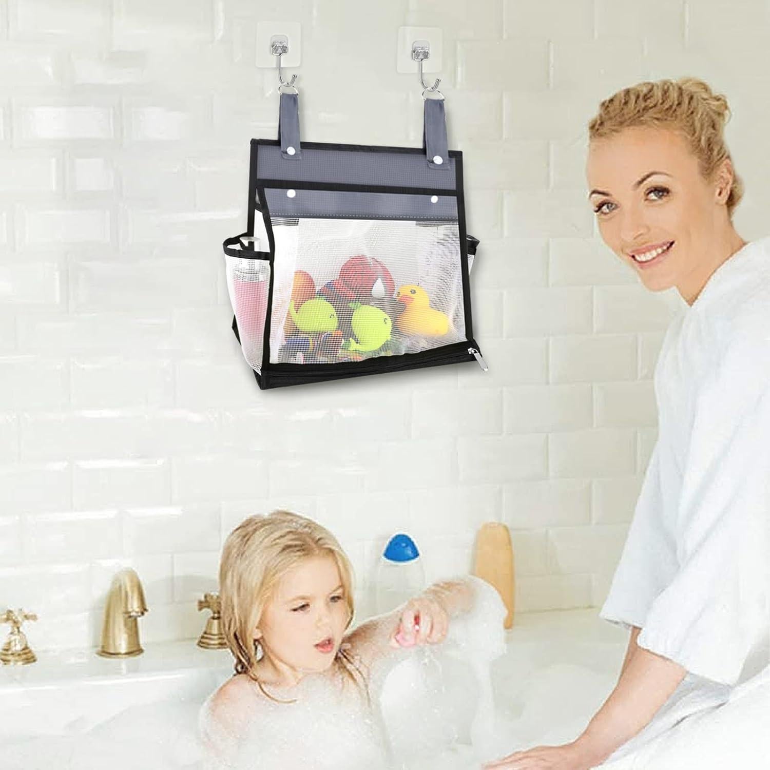 Organizador de Baño Colgante Linkidea 2 Pack Malla 36x28cm