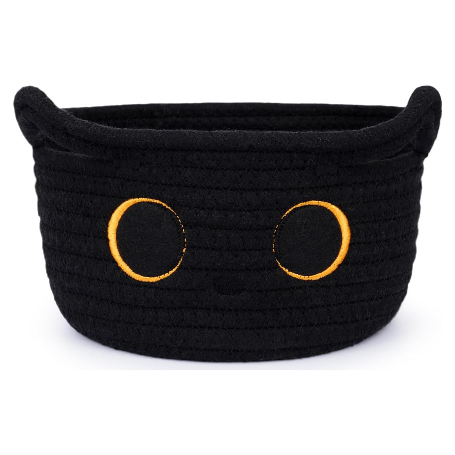 Cesta de Almacenamiento Plegable Hkojewp Gato Negro 22x11 cm