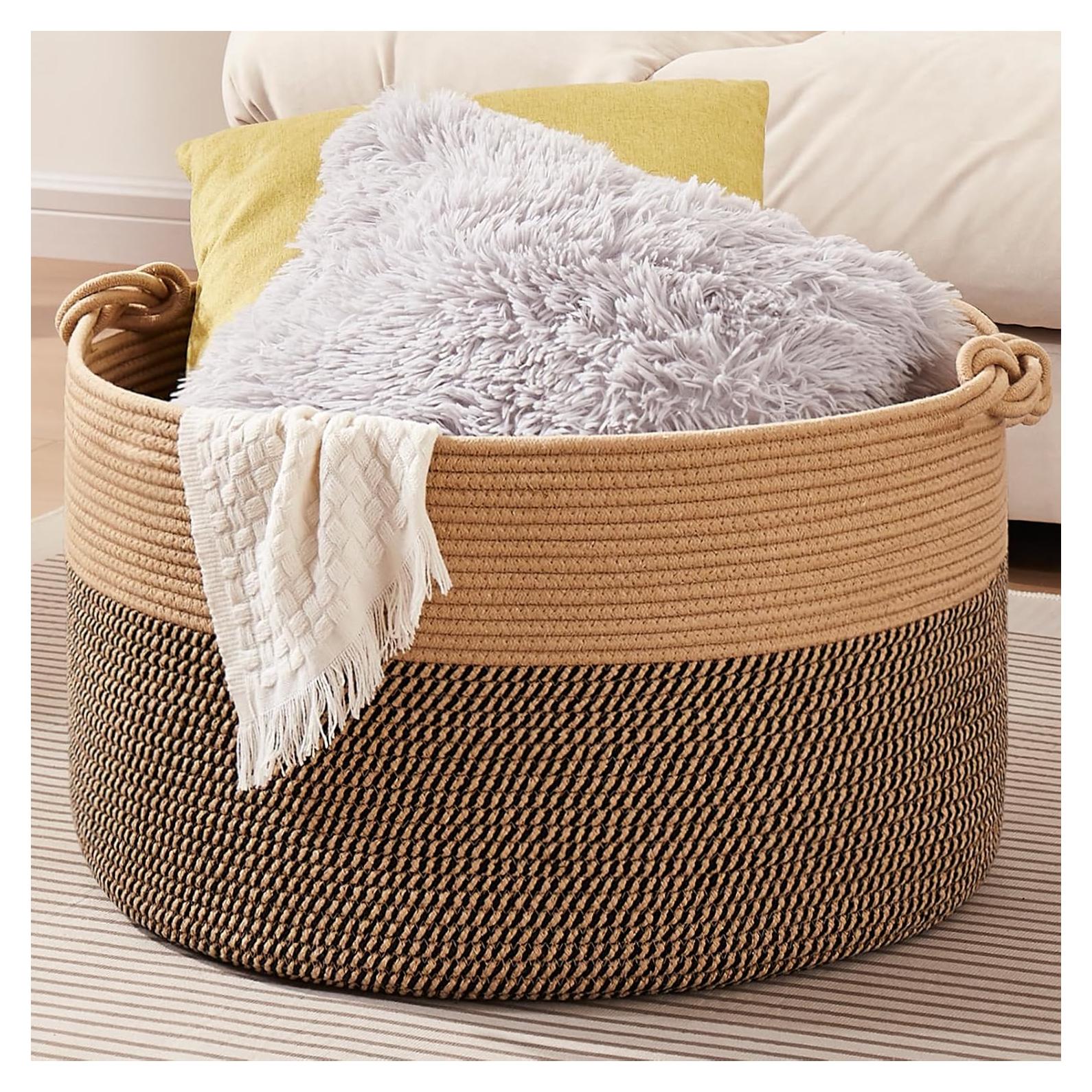 Cesta de Almacenamiento Grande OIASKET 58x58x33 cm Algodón