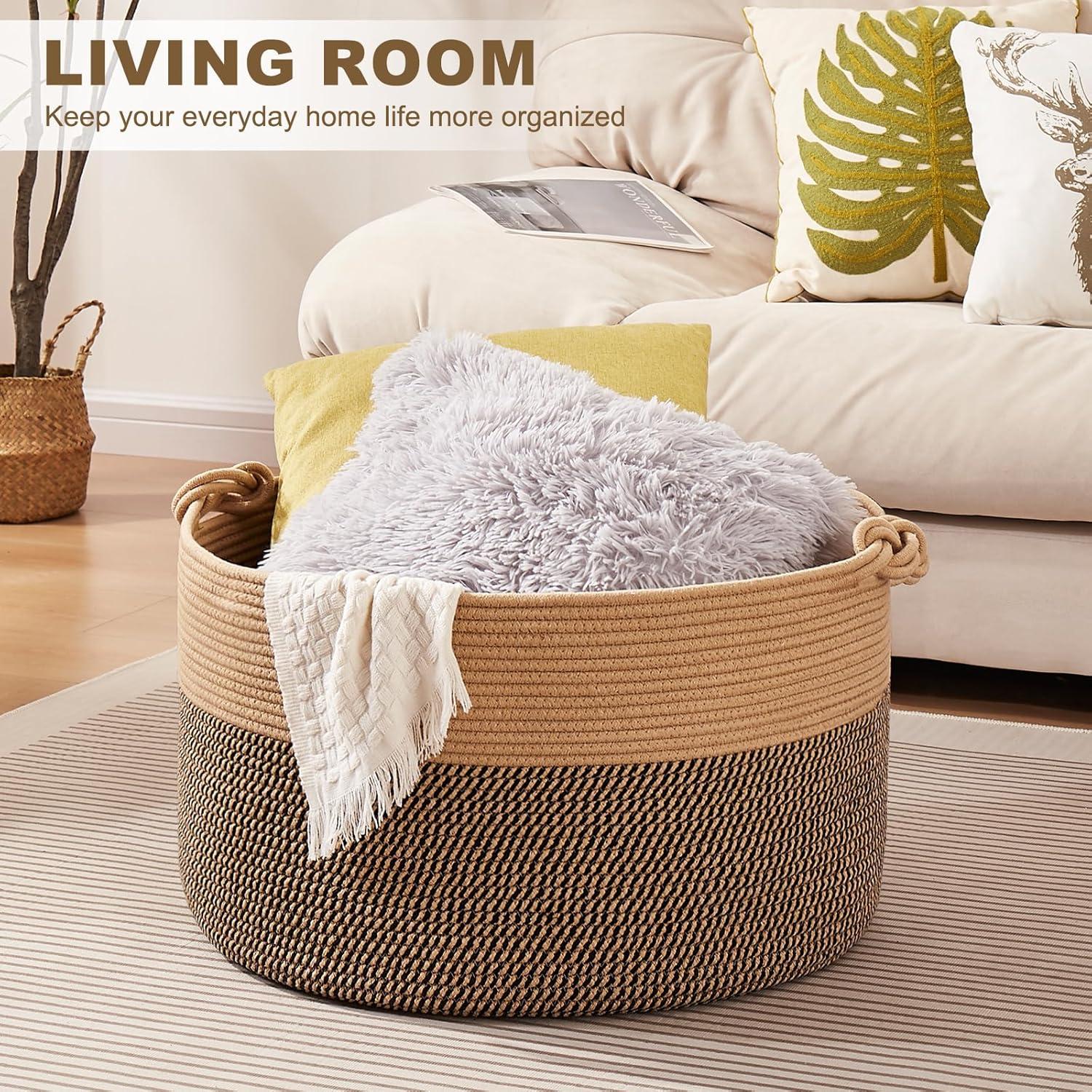 Cesta de Almacenamiento Grande OIASKET 58x58x33 cm Algodón