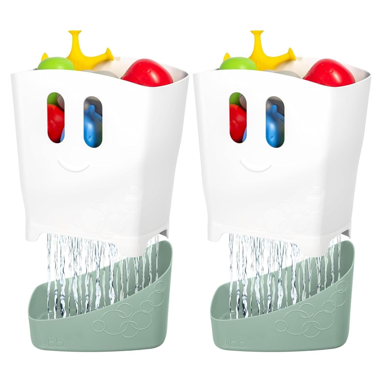 Organizador de Juguetes de Baño Ubbi Salvia con Contenedor Secado