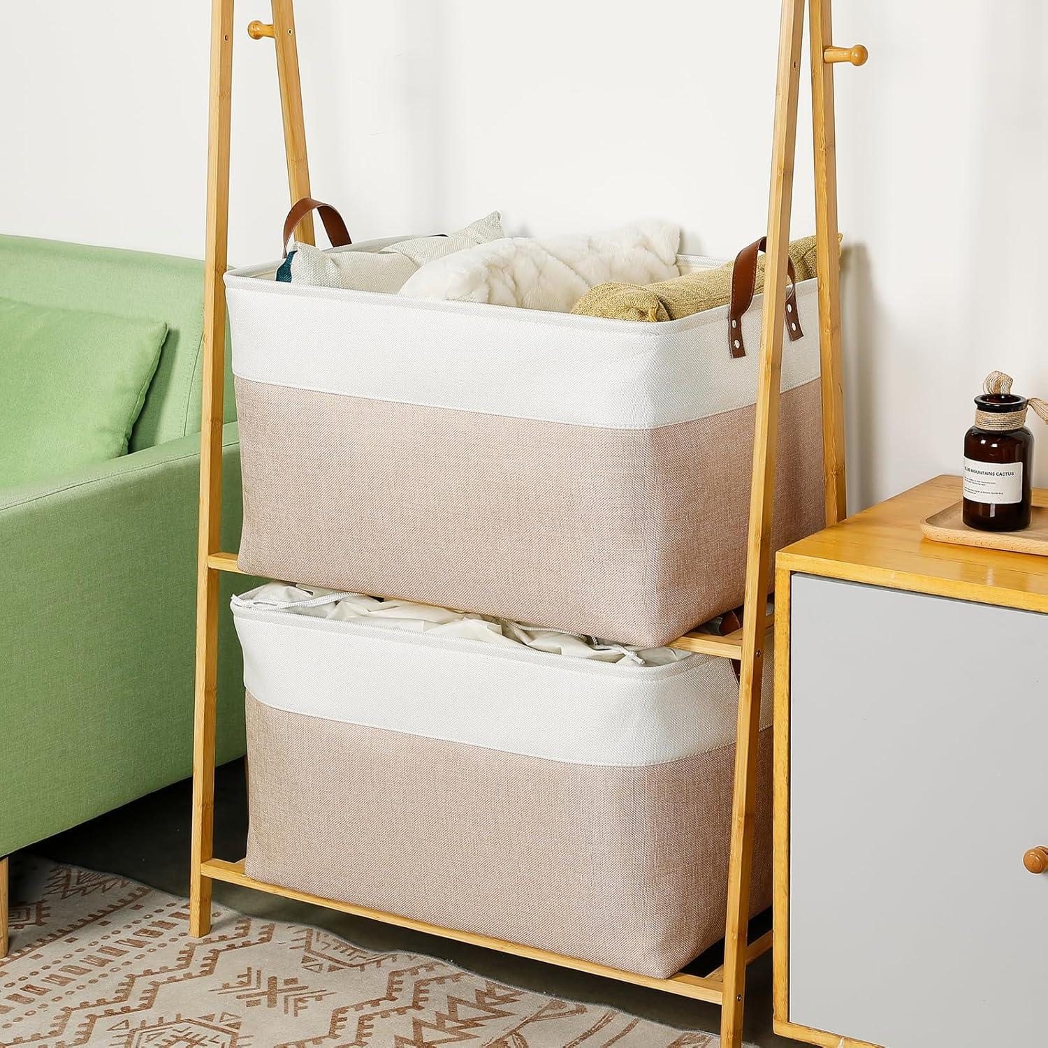 Cesta de Almacenamiento DULLEMELO 56x38x33 cm Plegable Tela