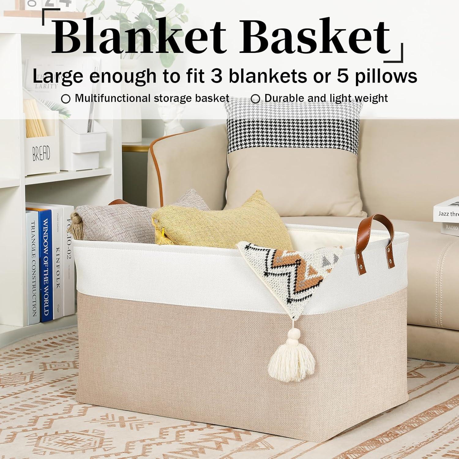 Cesta de Almacenamiento DULLEMELO 56x38x33 cm Plegable Tela