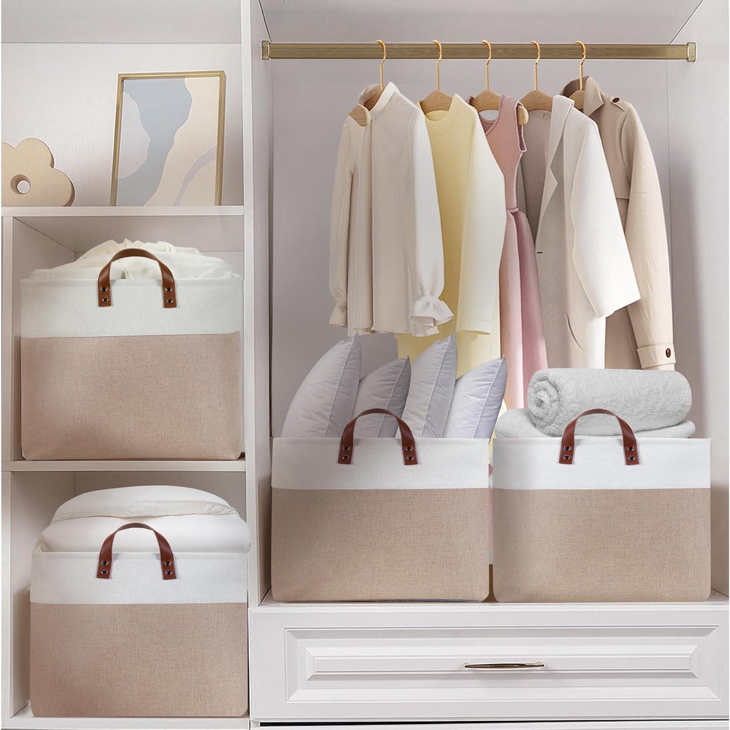 Cesta de Almacenamiento DULLEMELO 56x38x33 cm Plegable Tela