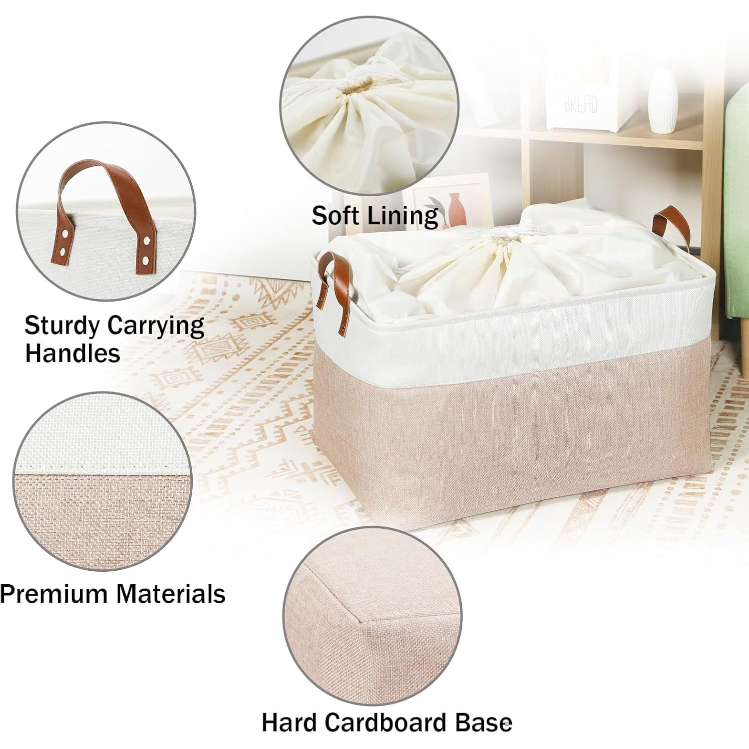 Cesta de Almacenamiento DULLEMELO 56x38x33 cm Plegable Tela