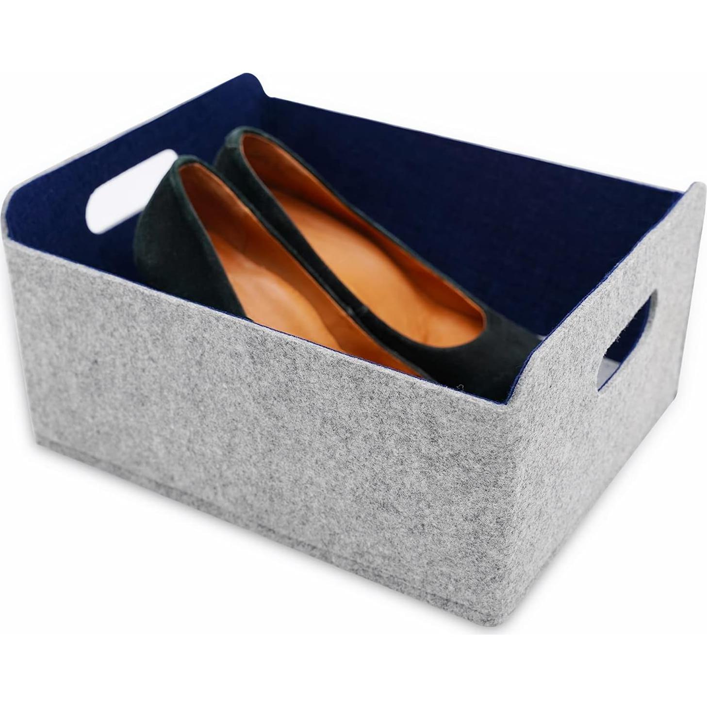 Cestas de Almacenamiento Welaxy Cubo Plegable 3 Piezas Fieltro