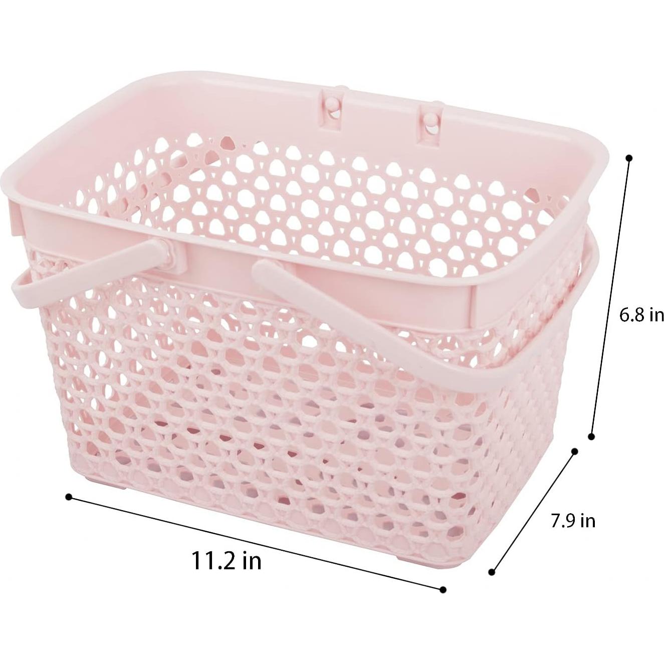 Cesta de Ducha Portátil Anyoifax Rosa 28.4x20.1x17.3 cm