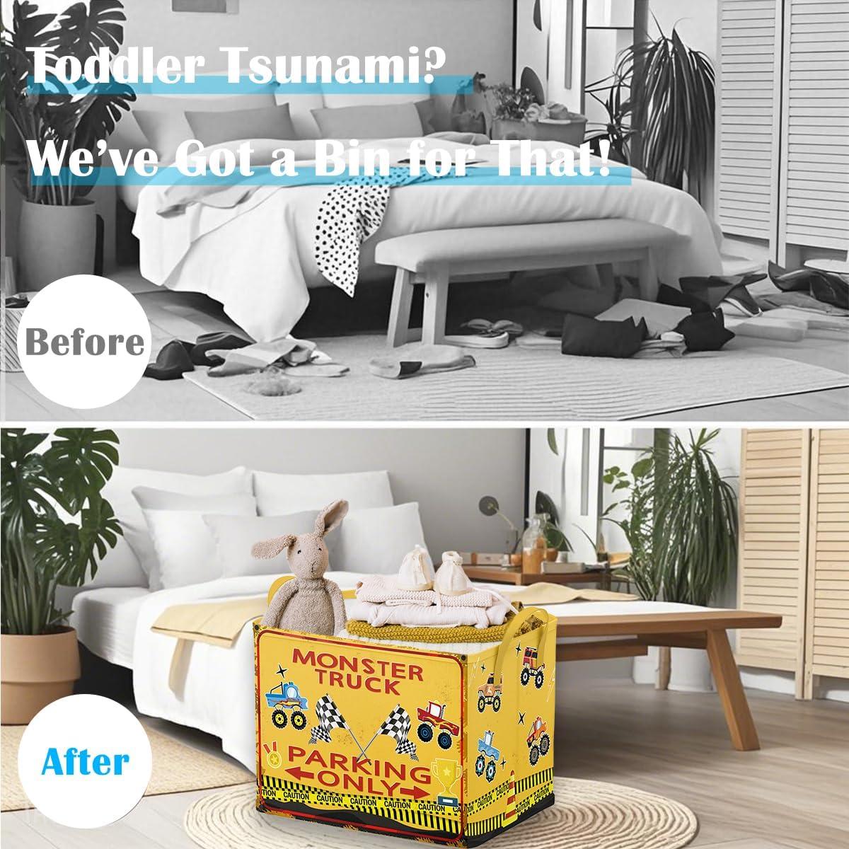 Cesta de Bebé Camión Monstruo 36L Plegable Decalplanet