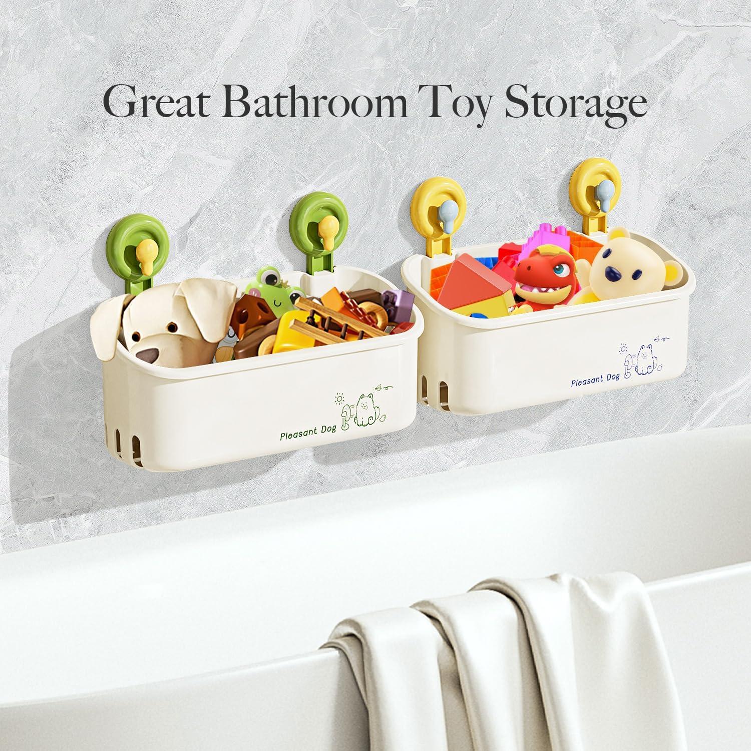 Almacenamiento de Juguetes de Baño CBJHPZ Amarillo con Ventosas