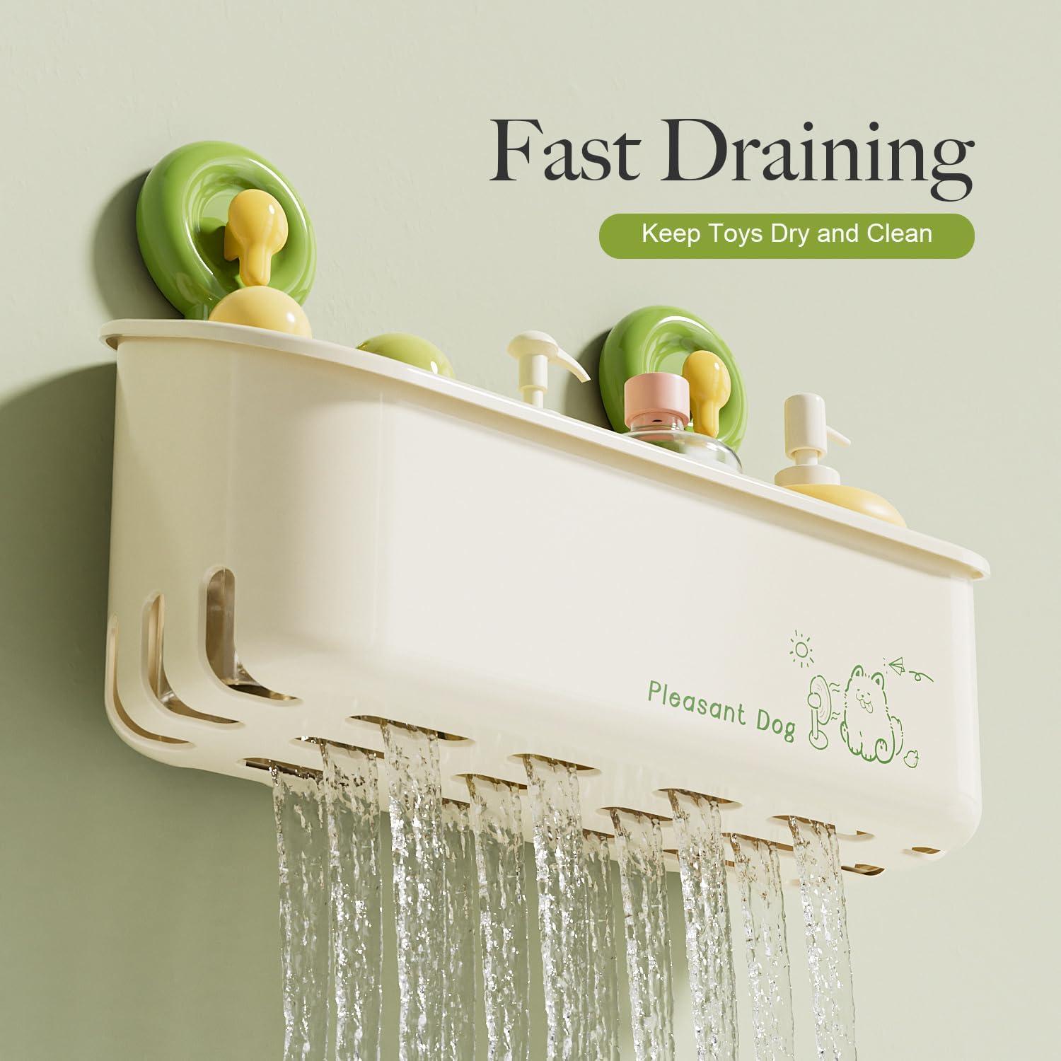 Almacenamiento de Juguetes de Baño CBJHPZ Amarillo con Ventosas