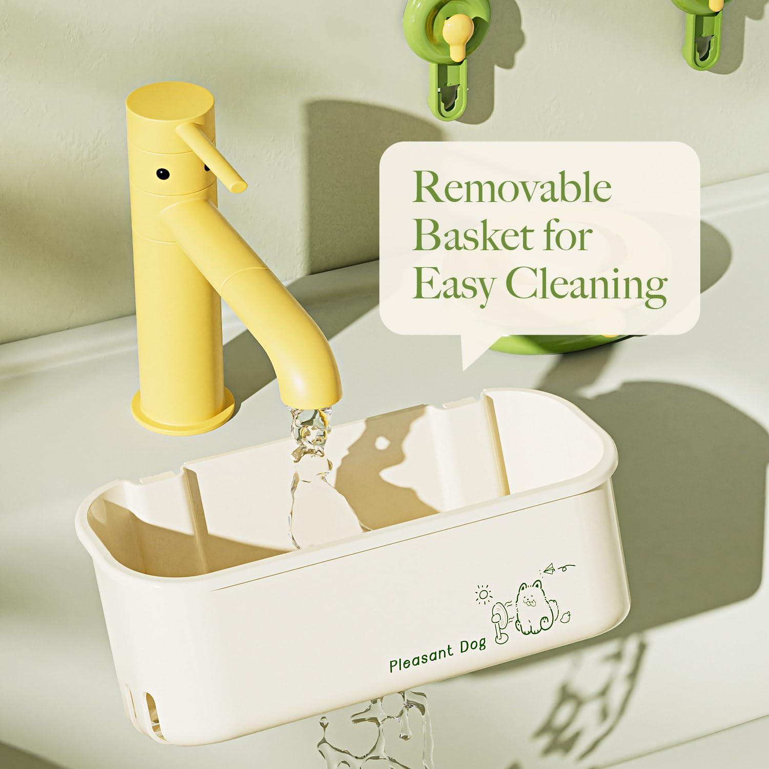 Almacenamiento de Juguetes de Baño CBJHPZ Amarillo con Ventosas