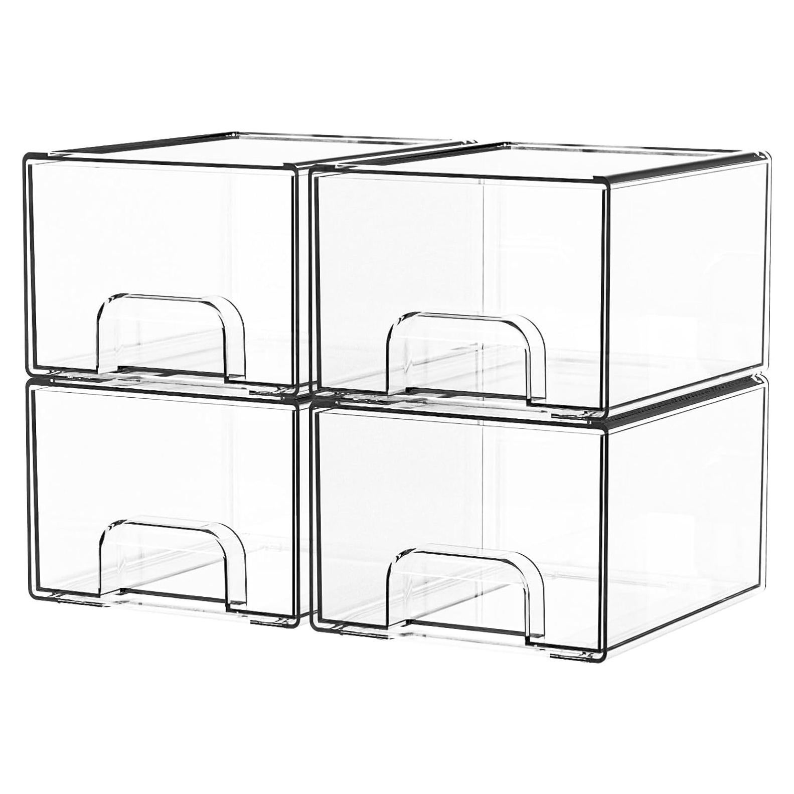 Cajones de Almacenamiento Apilables Yieach 11.2 cm Acrílico 4 Pcs