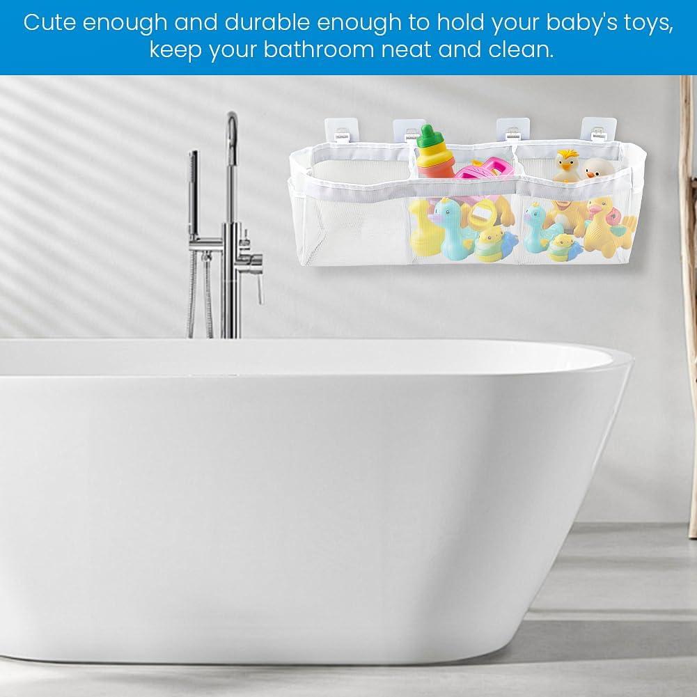 Organizador de Juguetes de Baño JIANWEI, 3 Compartimentos, Blanco