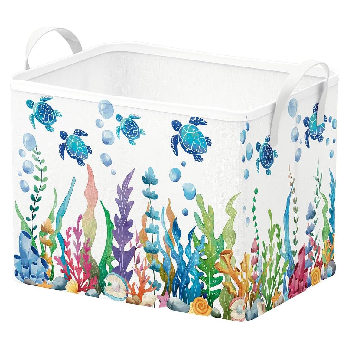 Cesta de Bebé Runtoo Oceánica 36L Plegable Decorativa