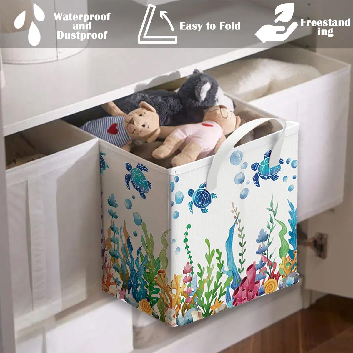 Cesta de Bebé Runtoo Oceánica 36L Plegable Decorativa