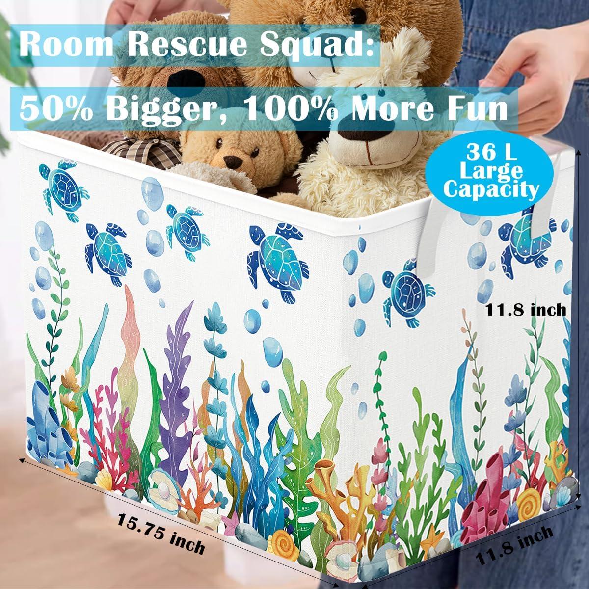 Cesta de Bebé Runtoo Oceánica 36L Plegable Decorativa