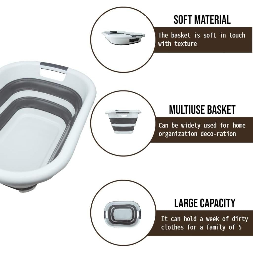 Tina Multiusos Plegable AoMeldion 58L - Bañera, Cesta, Fregadero