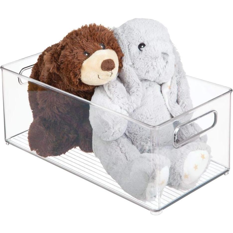 mDesign Contenedor Organizador de Plástico 36.83x20.32 cm Claro