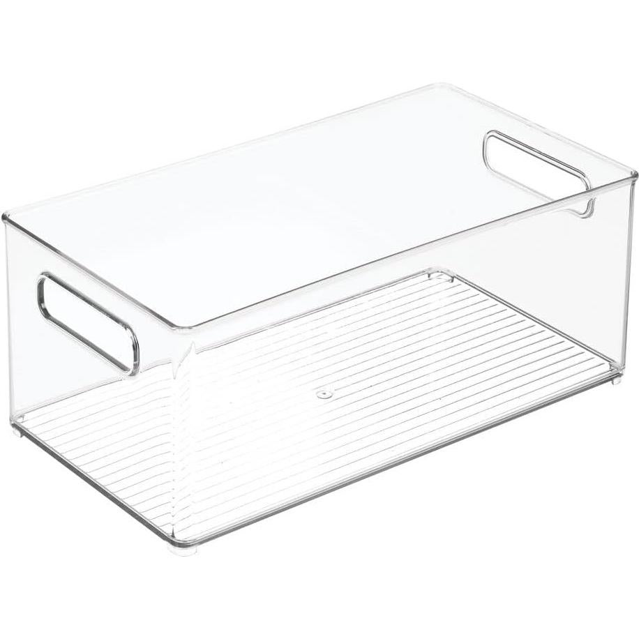 mDesign Contenedor Organizador de Plástico 36.83x20.32 cm Claro