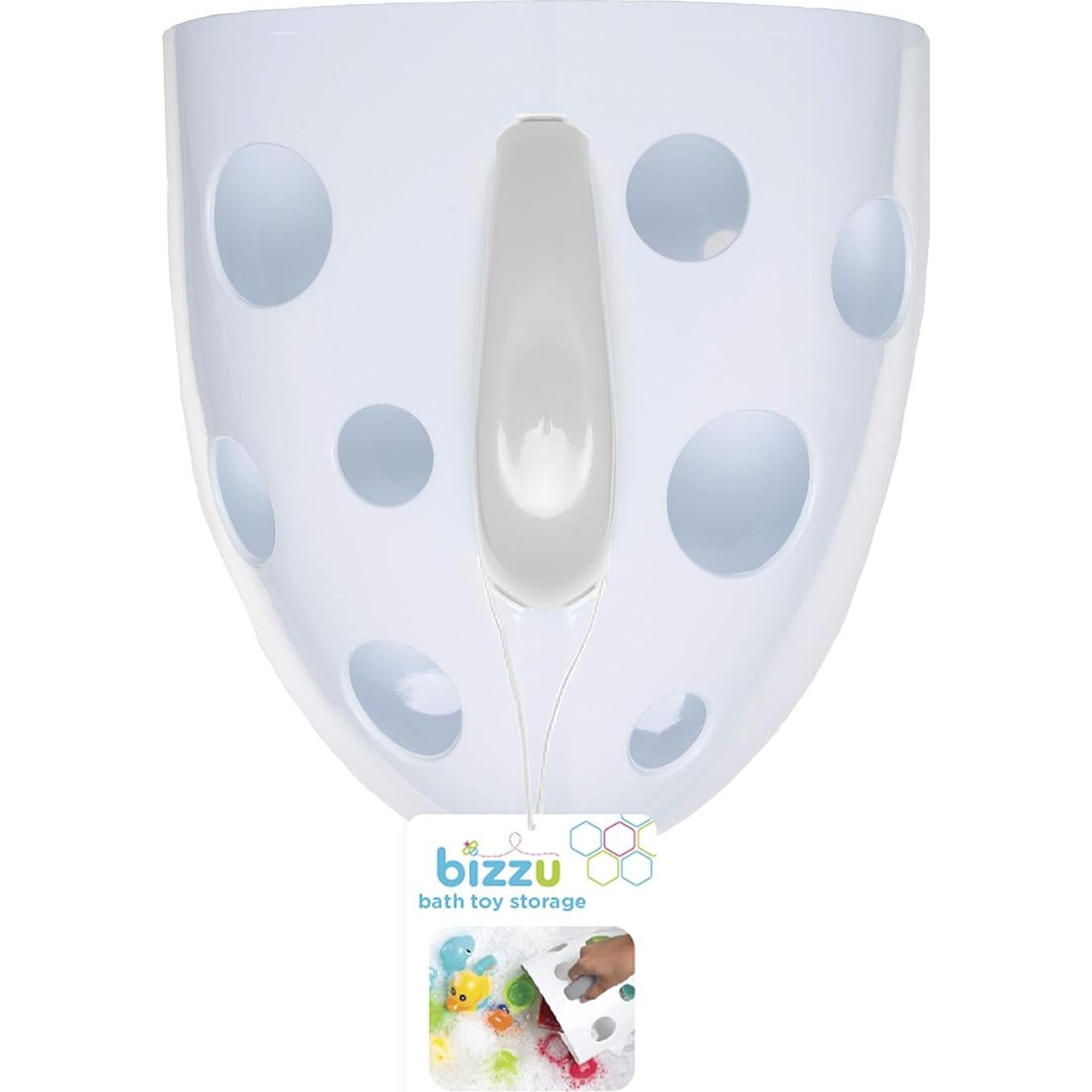 Organizador de Juguetes de Baño Bizzu, Cesta con Asa y Drenaje