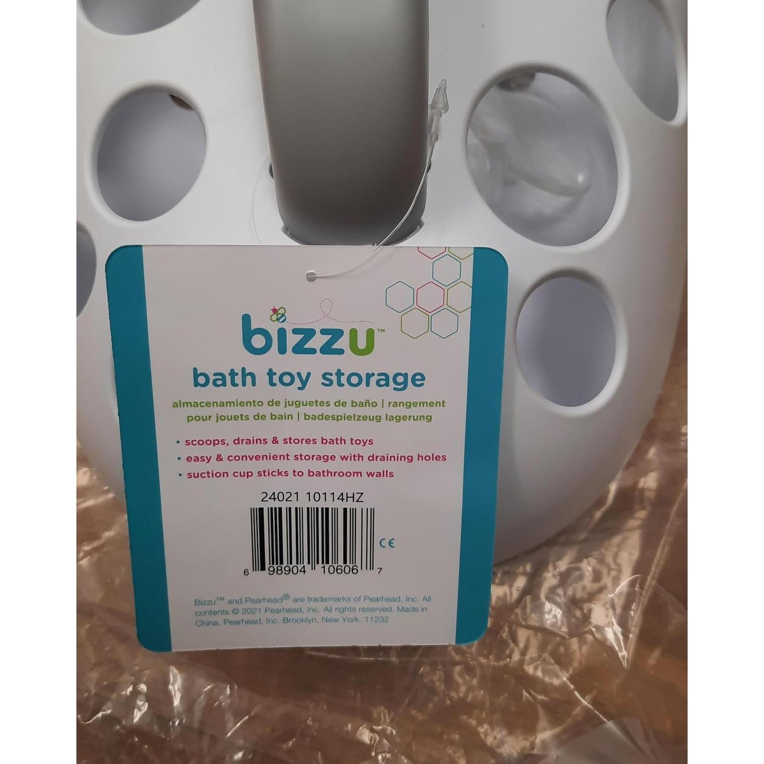 Organizador de Juguetes de Baño Bizzu, Cesta con Asa y Drenaje