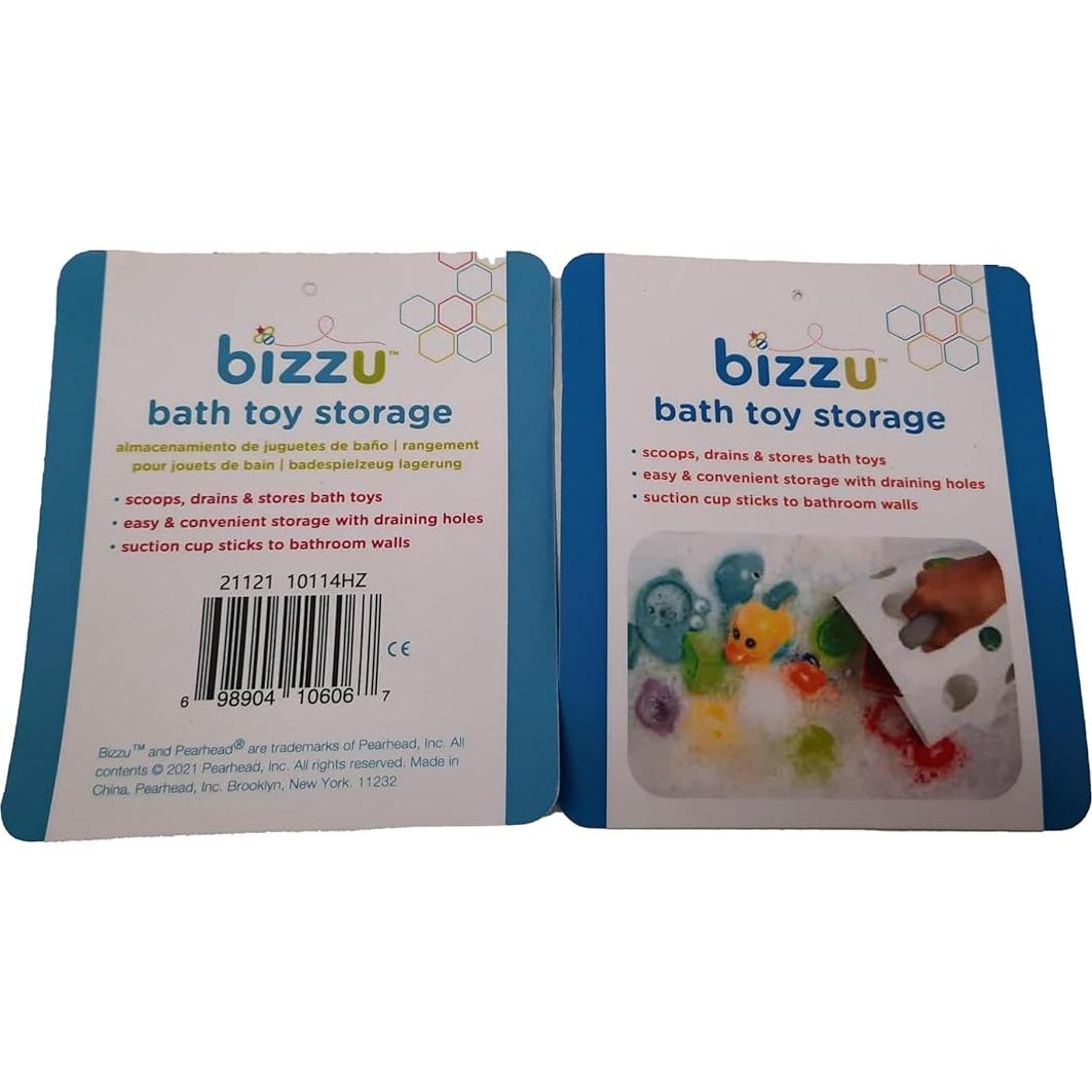 Organizador de Juguetes de Baño Bizzu, Cesta con Asa y Drenaje