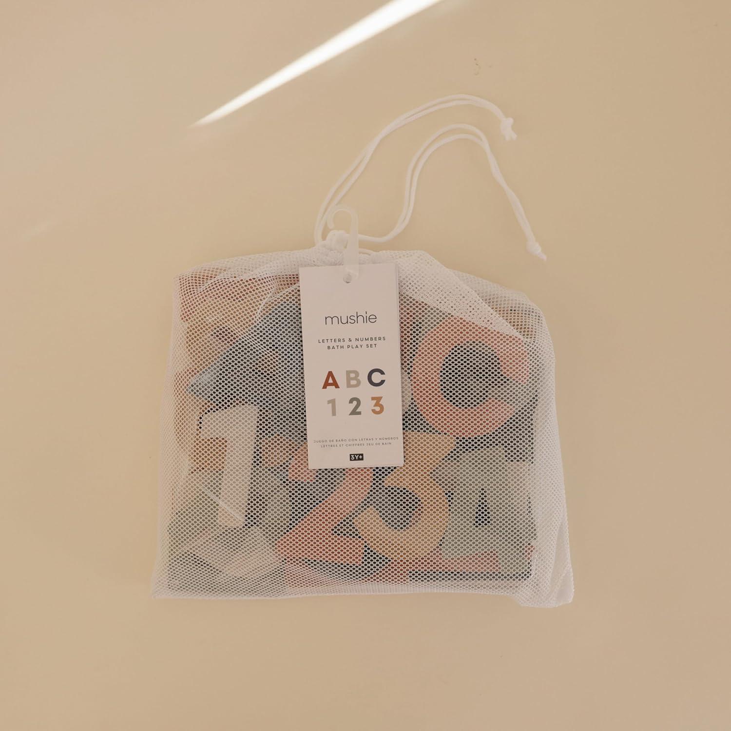 Letras y Números de Espuma Mushie para Baño - 26 Piezas