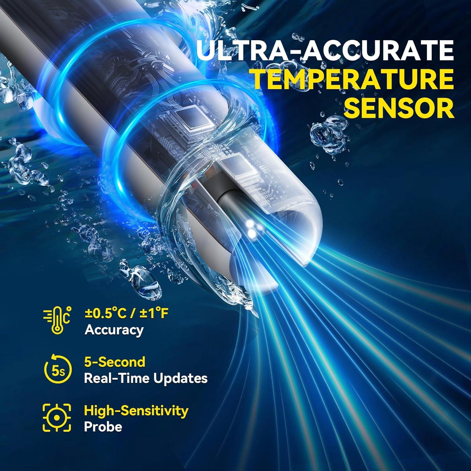 Termómetro Flotante Solar BaldrTherm E0579T Amarillo