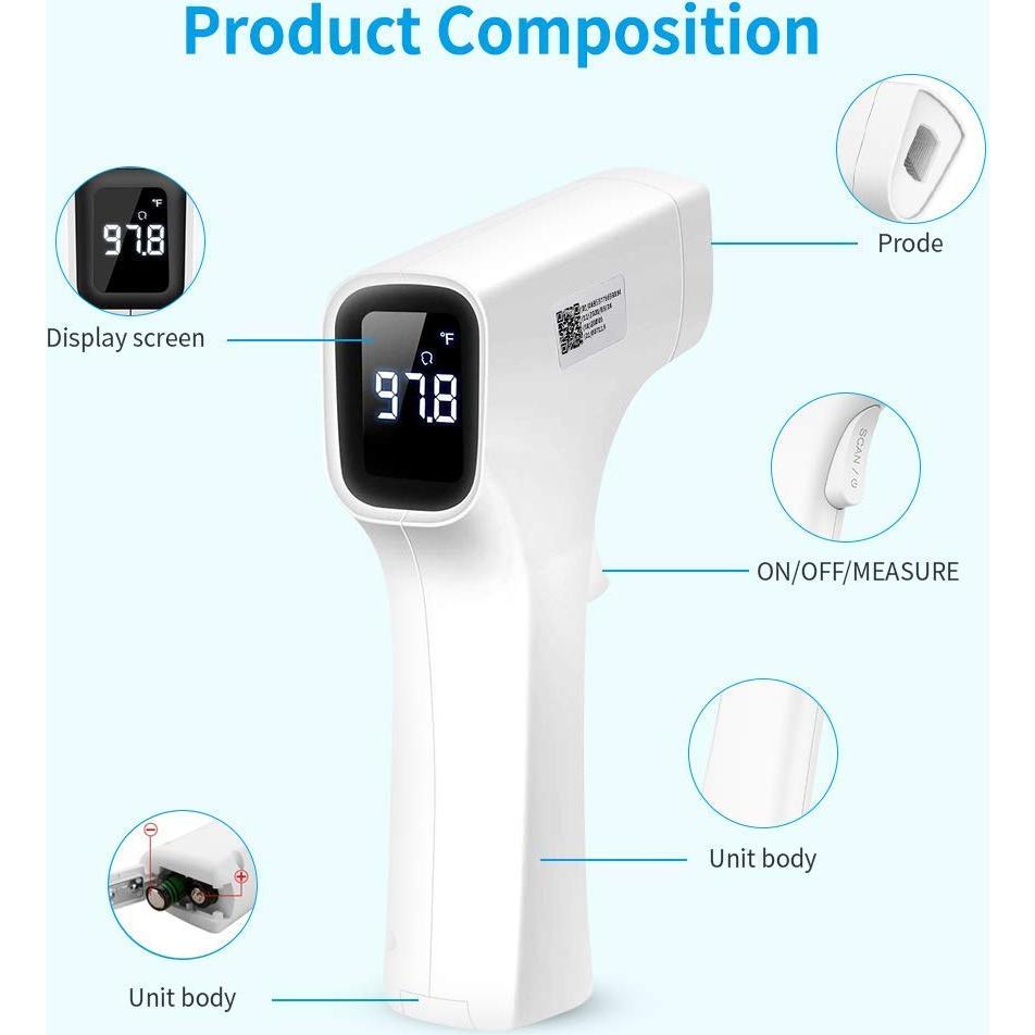 Termómetro Digital Infrarrojo Sin Contacto BBLove R1B1 para Adultos y Bebés