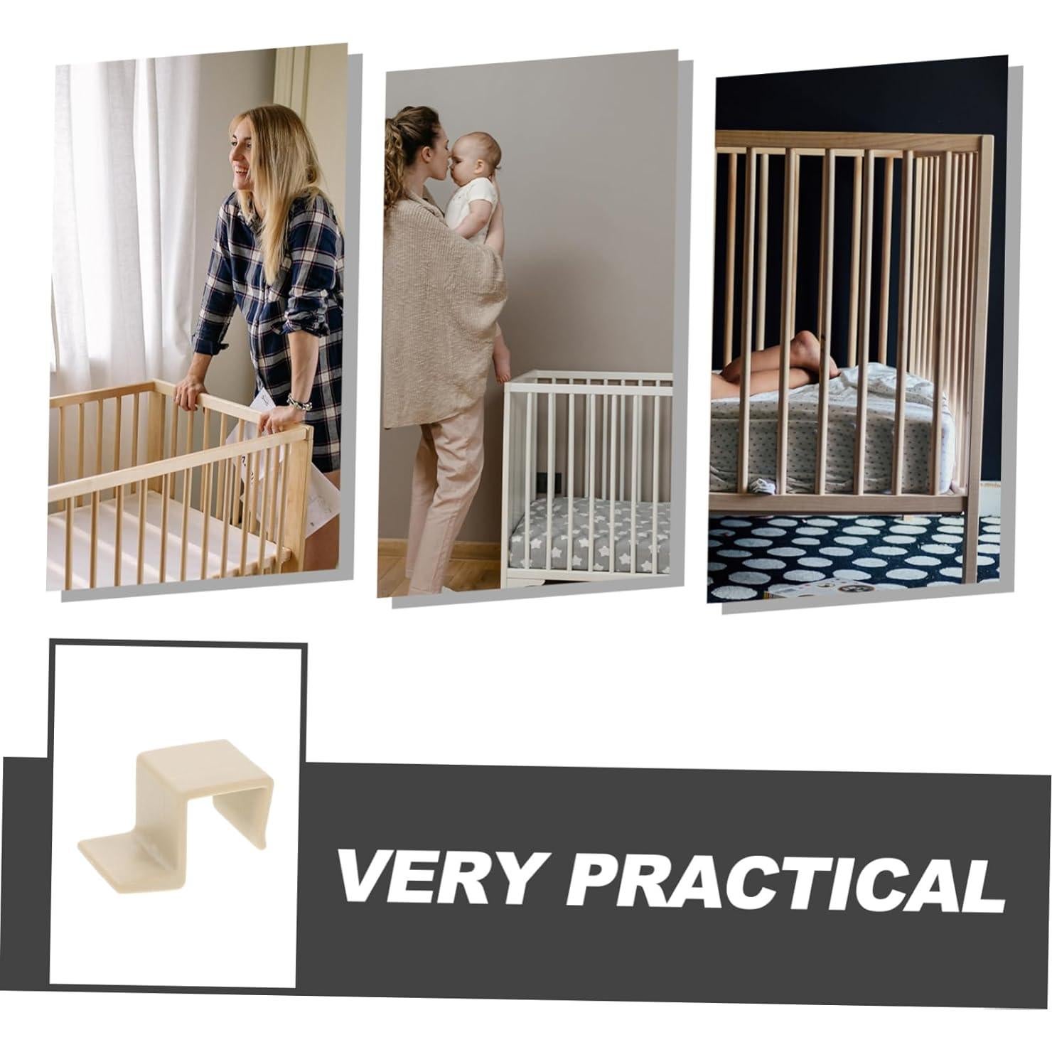 10 Soportes de Marco de Cama de Plástico para Cuna - Fácil Instalación