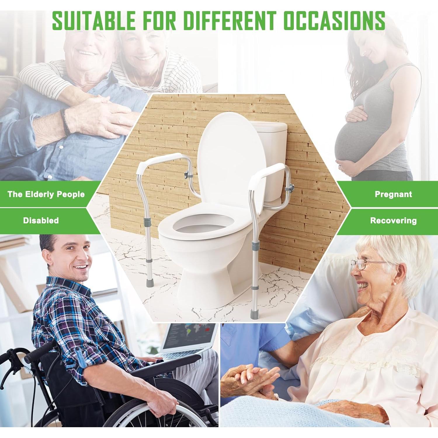 Barra de Seguridad para Inodoro ZOLIQUEX Ajustable 113 kg Blanco