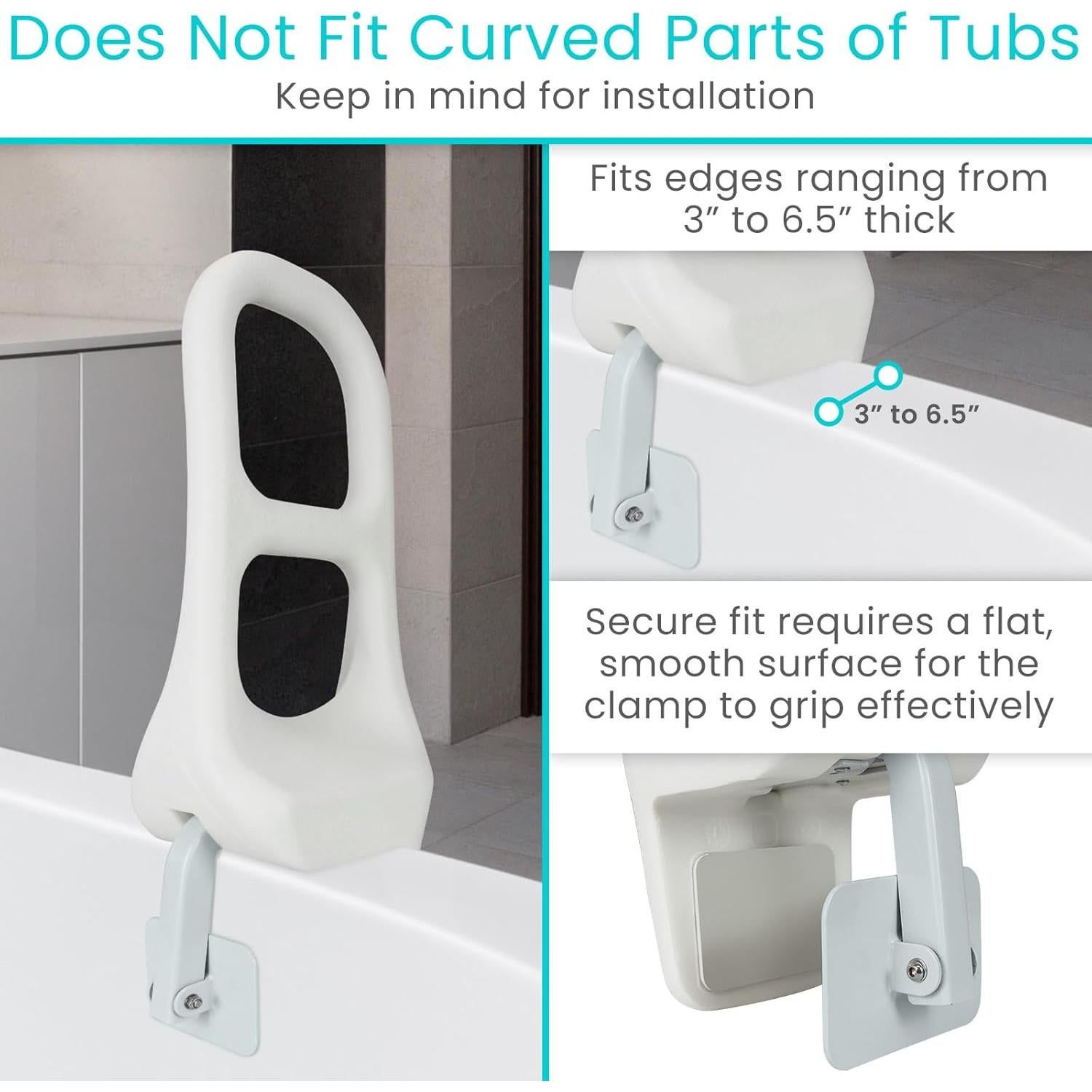 Barandilla de Bañera Vive - Soporte de Seguridad Ajustable 136kg