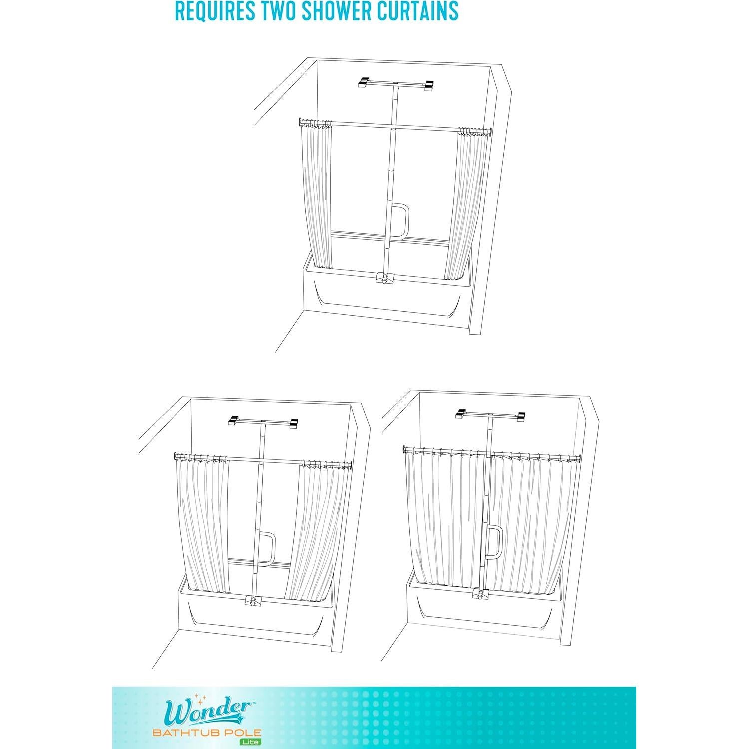 Barra de Agarre Lite Stander para Bañera Ajustable 213.4cm