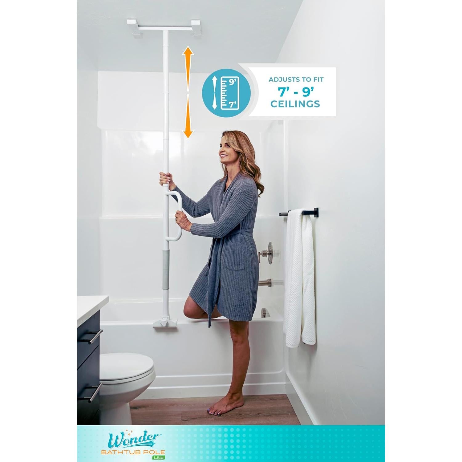 Barra de Agarre Lite Stander para Bañera Ajustable 213.4cm