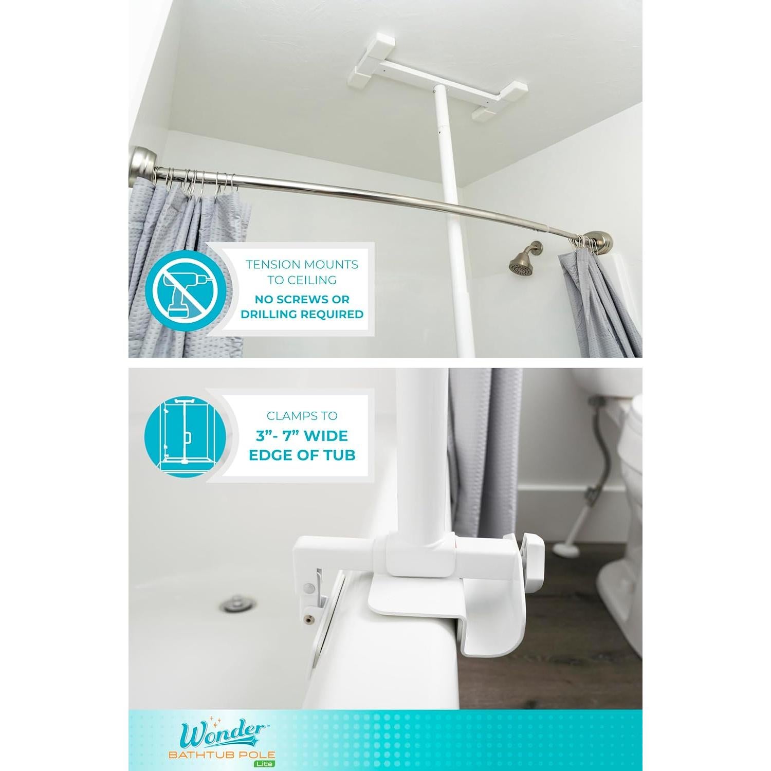 Barra de Agarre Lite Stander para Bañera Ajustable 213.4cm