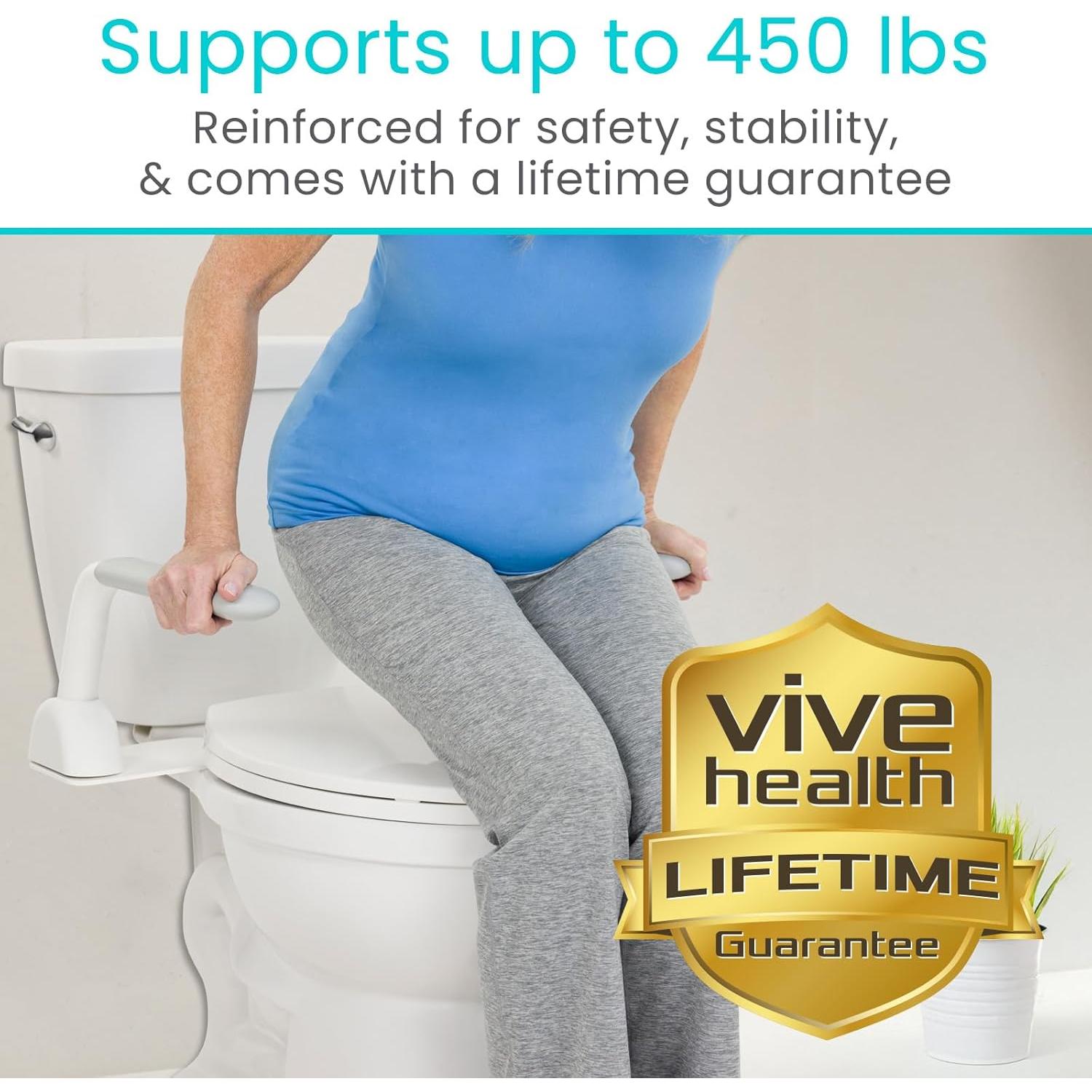 Barra de Seguridad para Inodoro Vive - Soporte Plegable Blanco