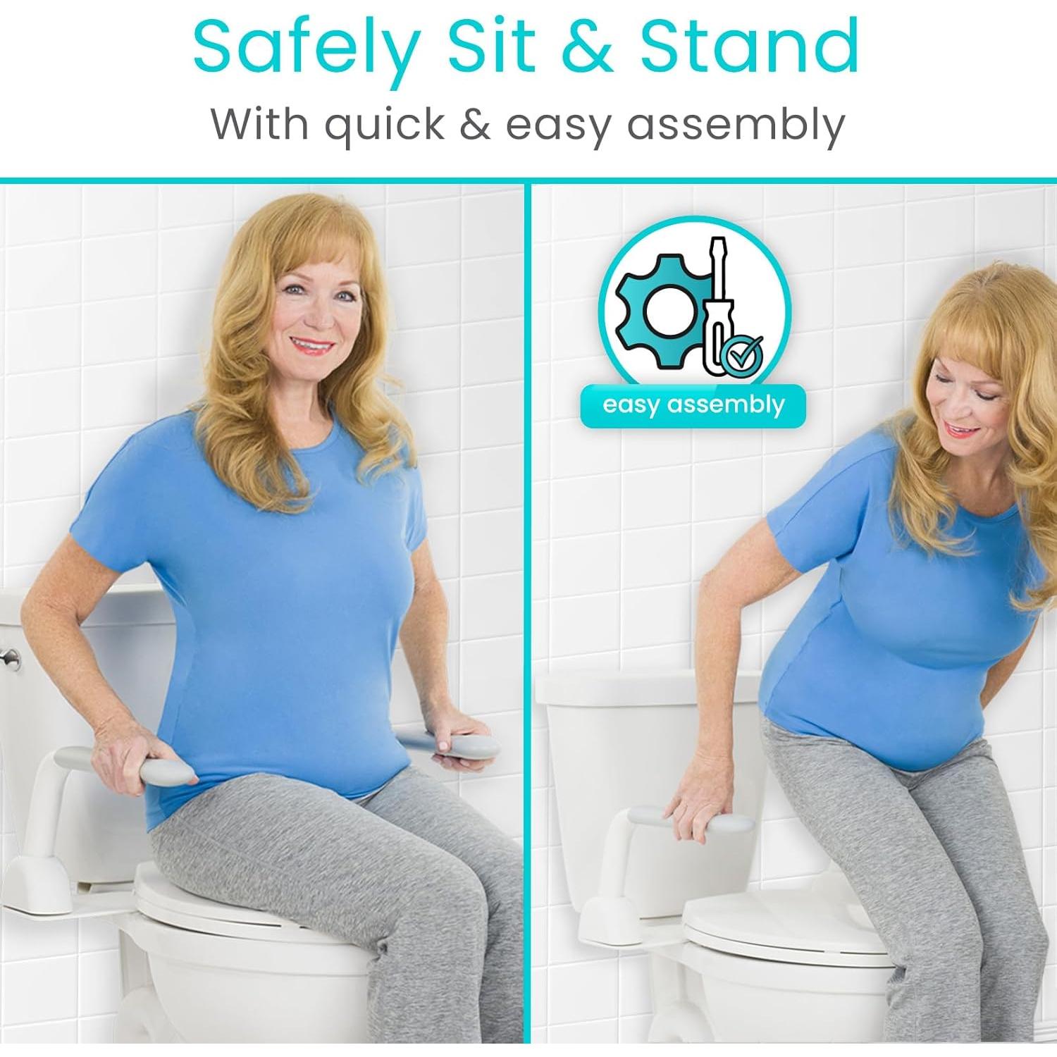 Barra de Seguridad para Inodoro Vive - Soporte Plegable Blanco