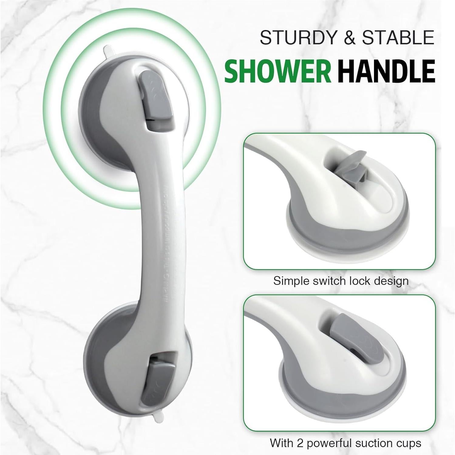 Barras de Agarre Brillantes iHave 30.48 cm para Ducha - 2 Unidades