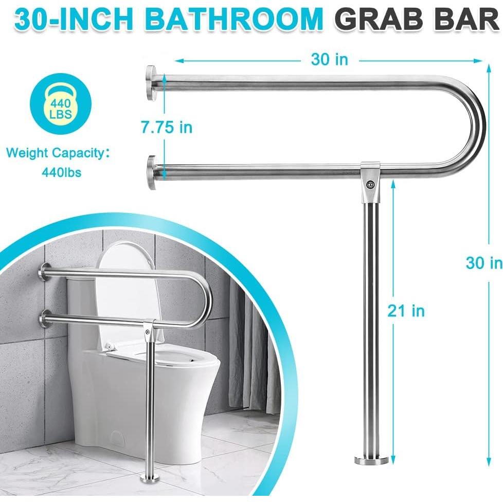 Barra de Agarre para Baño Zelen 76.2 cm Acero Inoxidable