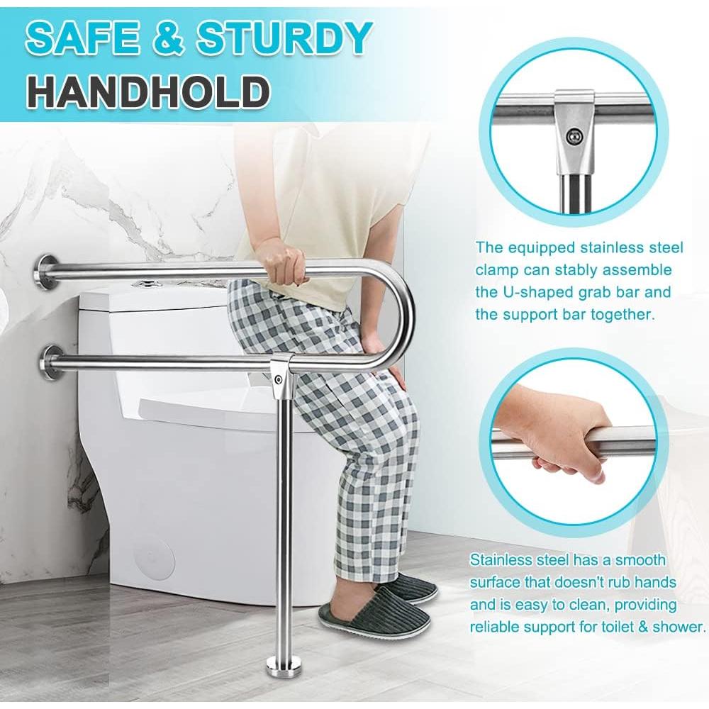 Barra de Agarre para Baño Zelen 76.2 cm Acero Inoxidable